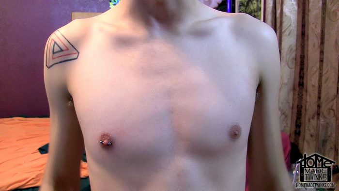 Jason Valencia's pierced nipples