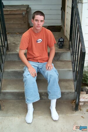 Stephen shows off his sneakers and socks