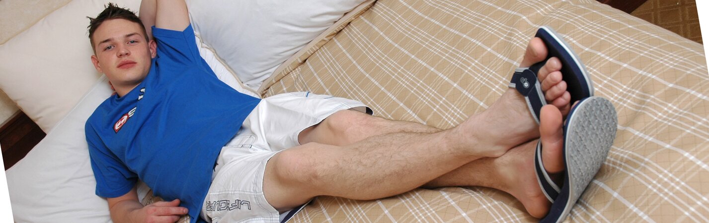 Jeremiah Johnson plays with his hard dick