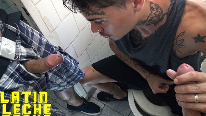 Tattooed Latin boy in the doggy style