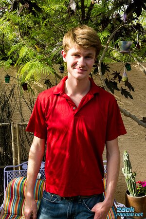 Aidan Young pleasures himself outdoors and fires cum everywhere