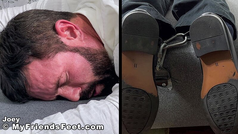 Joey can't escape the intense tickling of his hyper-sensitive feet