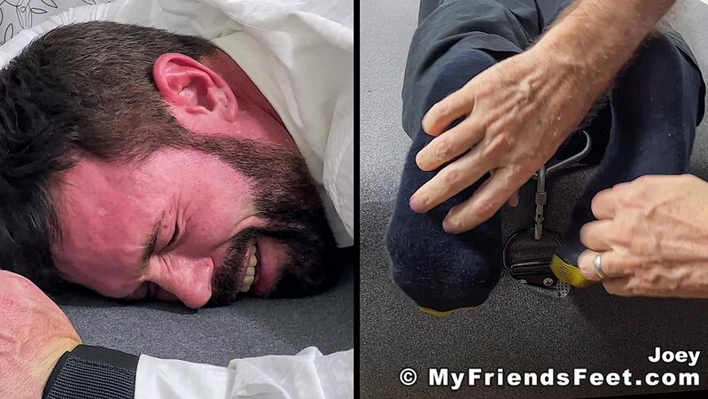 Joey can't escape the intense tickling of his hyper-sensitive feet