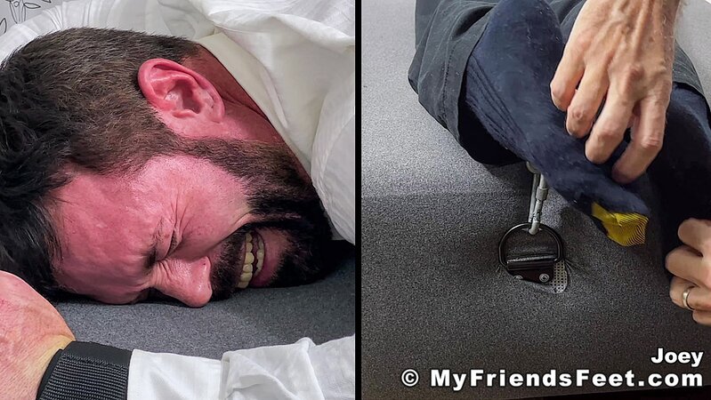 Joey can't escape the intense tickling of his hyper-sensitive feet