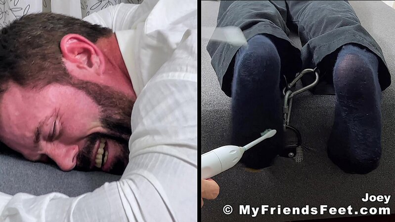Joey can't escape the intense tickling of his hyper-sensitive feet