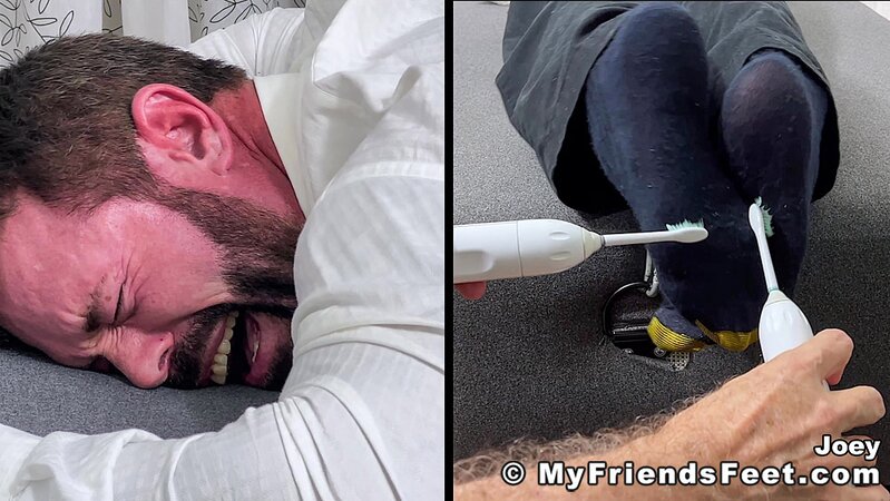Joey can't escape the intense tickling of his hyper-sensitive feet