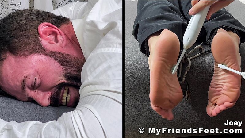 Joey can't escape the intense tickling of his hyper-sensitive feet