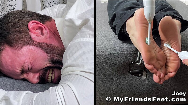 Joey can't escape the intense tickling of his hyper-sensitive feet