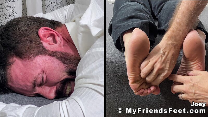 Joey can't escape the intense tickling of his hyper-sensitive feet