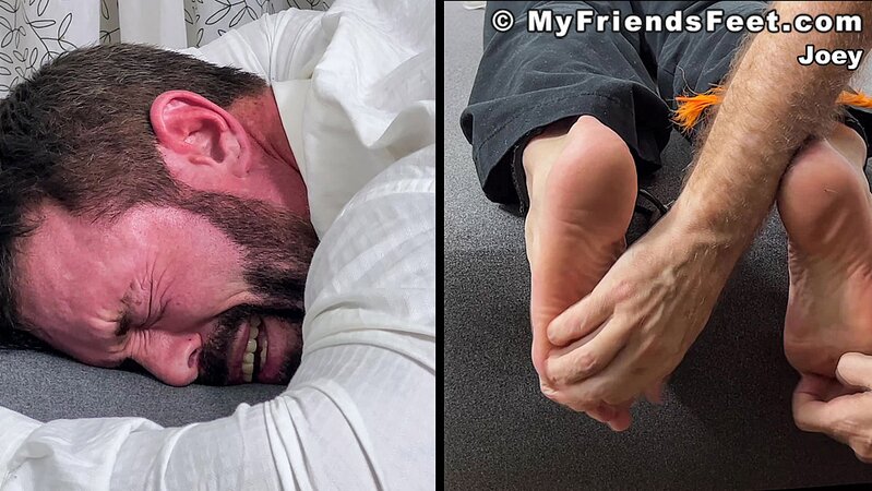 Joey can't escape the intense tickling of his hyper-sensitive feet