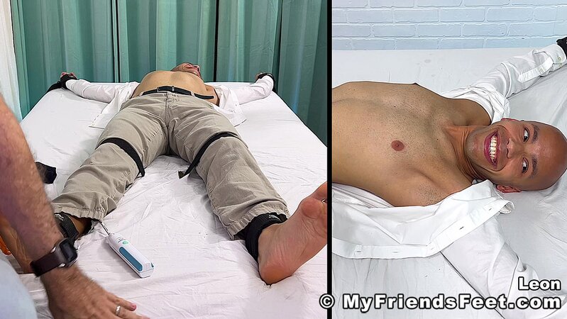 Leon Carrera enjoys a thorough tickling session