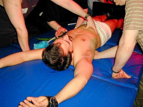 Dave Brown submits to bondage and tickling for his new stage role