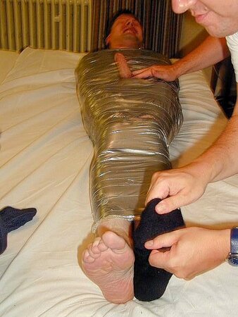Dave Brown submits to bondage and tickling for his new stage role