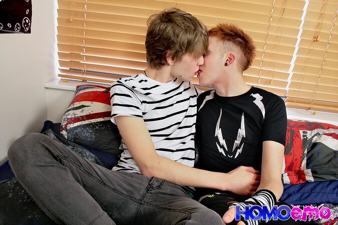 Josh Dixon struggles to fit Josh Frey's fat cock in his mouth