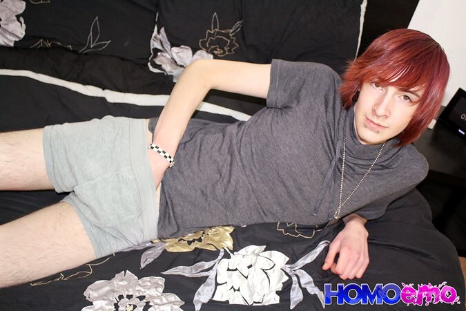 Andy Roberts shows off his pale skin and gorgeous uncut cock