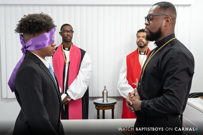 Pastor Cali uses Israel Angel as his personal sex toy