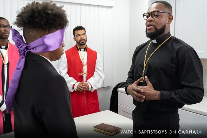 Pastor Cali uses Israel Angel as his personal sex toy