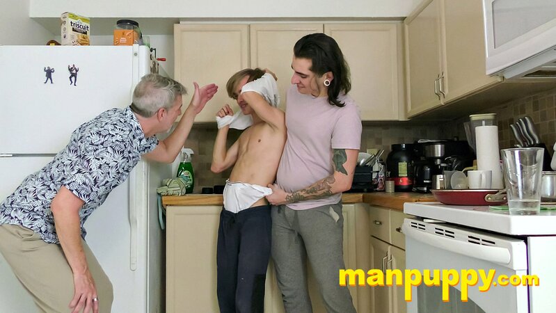 Johnny Mercy and Richard Lennox torment Frank Funsize with wedgies