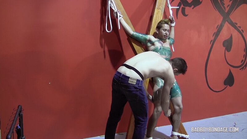 Tye dominates Whiskey with bondage and flogging