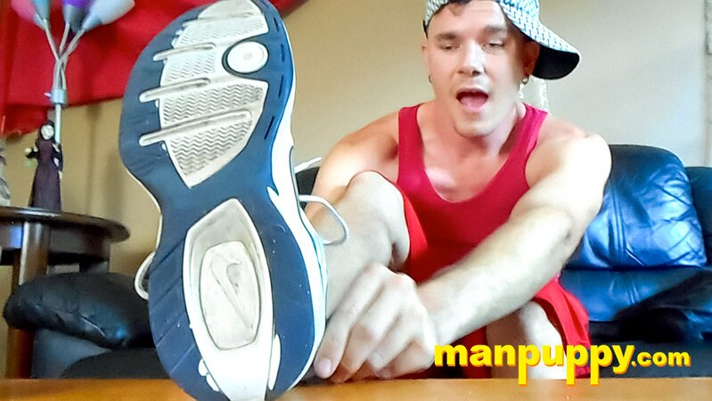 Richard Lennox helps Leo Blue with his foot pain by rubbing his toes