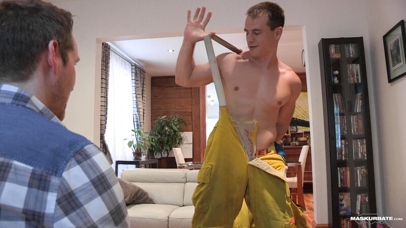 Pascal films Ricky stroking his big cock