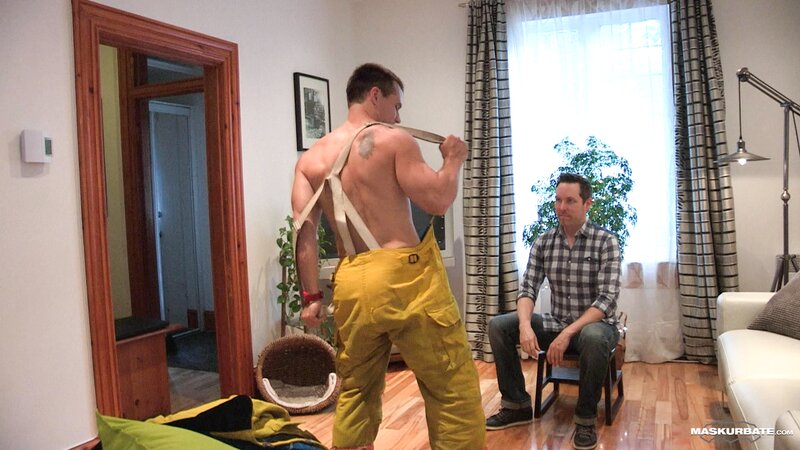 Pascal films Ricky stroking his big cock