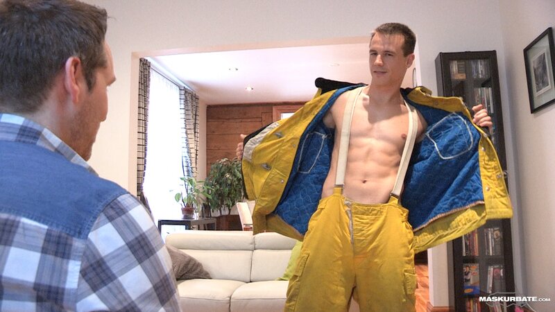 Ricky strips as fireman and jerks off for Pascal