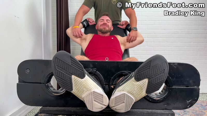 Dan Edwards tickles Bradley King’s armpits and feet