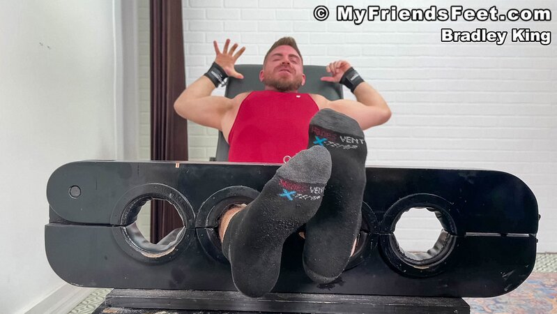 Dan Edwards tickles Bradley King’s armpits and feet