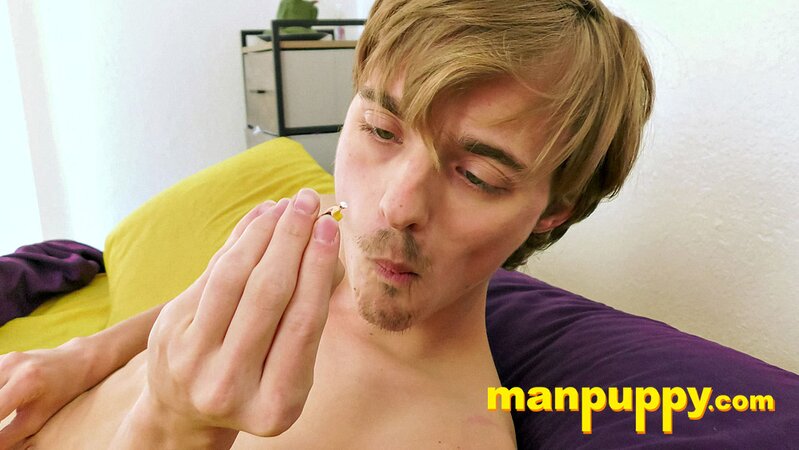 Frank Funsize licks tiny guy on his wet tongue