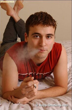 Mike chain-smokes and cums hard in solo session