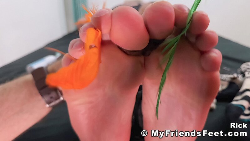 Bound Rick gets his size 13 feet and body tickled hard and long