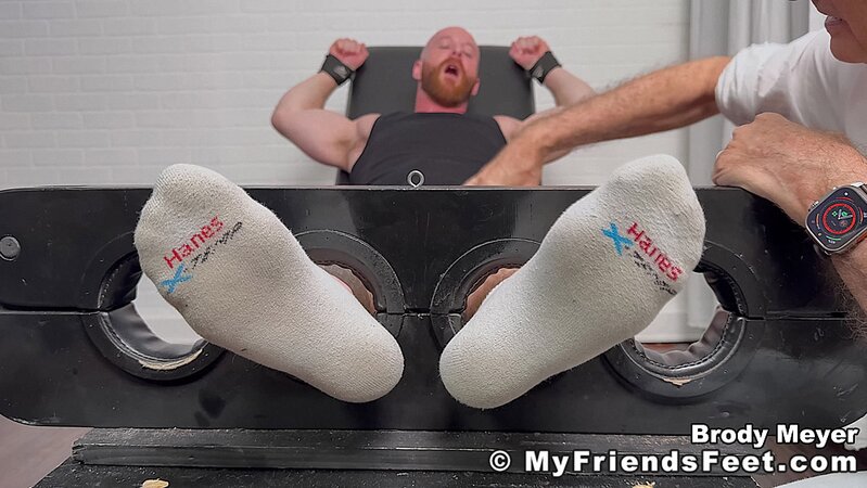 Dan Edwards tickles Brody Meyer’s balls with toothbrush