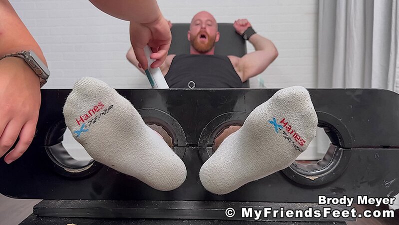 Dan Edwards tickles Brody Meyer’s balls with toothbrush