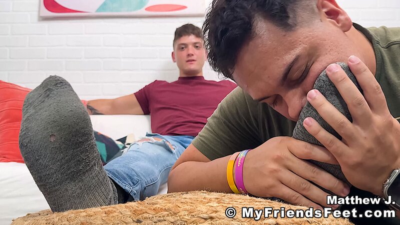 Dan Edwards worships Matthew J’s feet and he loves it