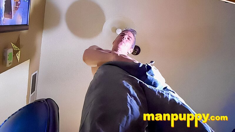 Richard Lennox watches porn and cums all over himself