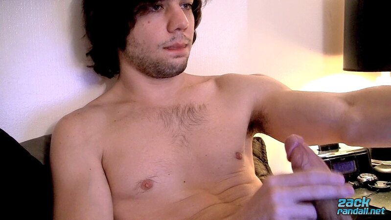 Zack Randall licks his own precum and jerks off to a messy cum shot