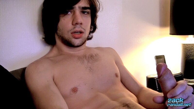 Zack Randall licks his own precum and jerks off to a messy cum shot
