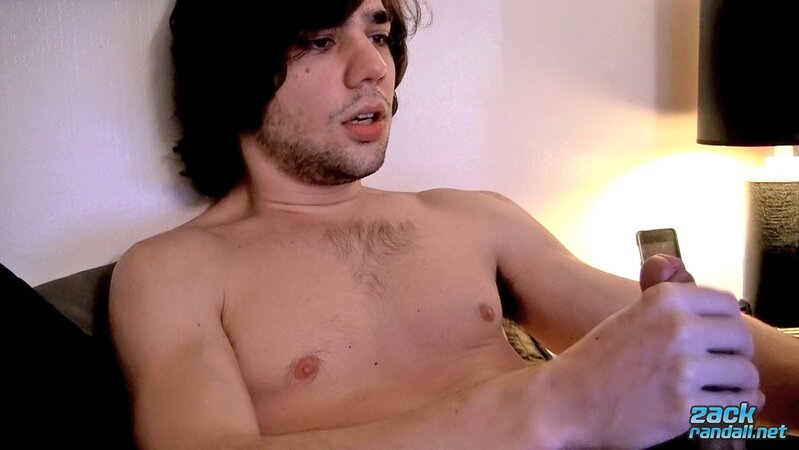 Zack Randall licks his own precum and jerks off to a messy cum shot