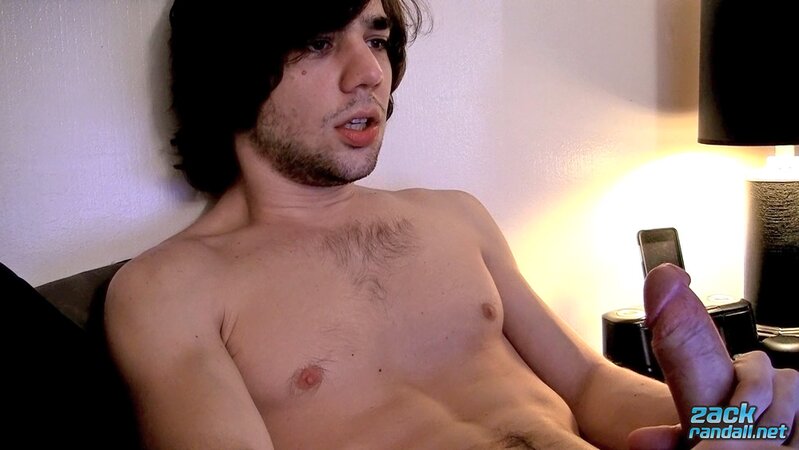 Zack Randall licks his own precum and jerks off to a messy cum shot