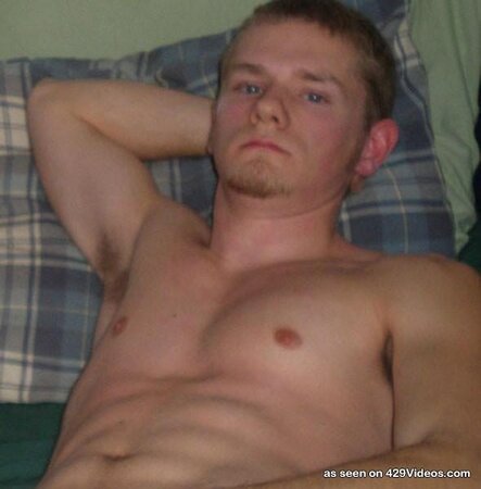 Masculine gay model show off his thick carpet
