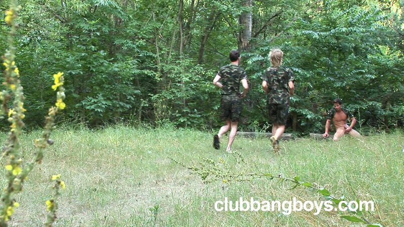 Twinks, bareback, Anal, Blowjob, Military, threesome, blonde